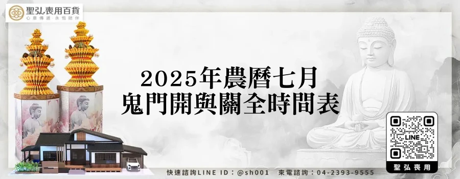 2025年農曆七月鬼門開與關全時間表