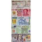 冥幣 冥鈔 各國貨幣 一次五本
