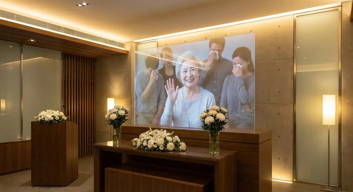 AI 全息影像告別式示意圖