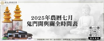 2025年農曆七月鬼門開與關全時間表